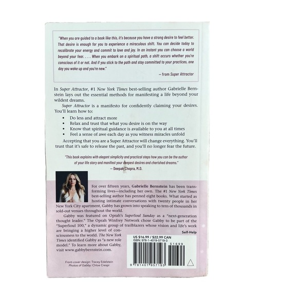 SUPER ATTRACTOR BY GABRIELLE BERNSTEIN PAPERBACK MANIFESTATION BOOK - Picture 5 of 6